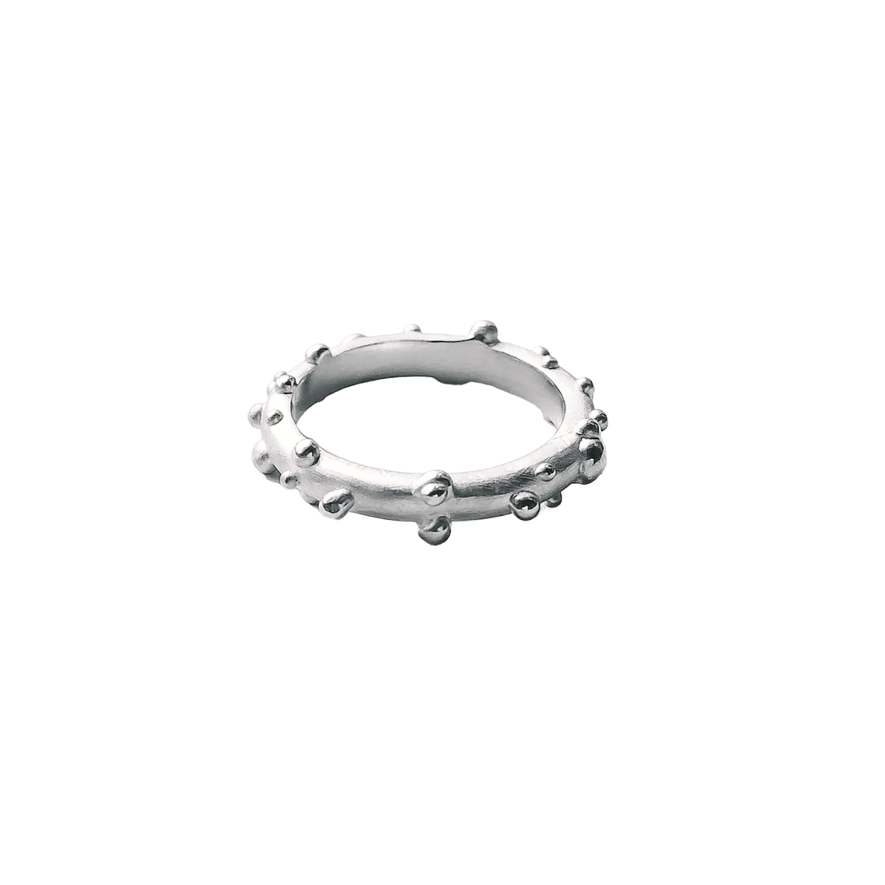 Atom Band Silver Ring